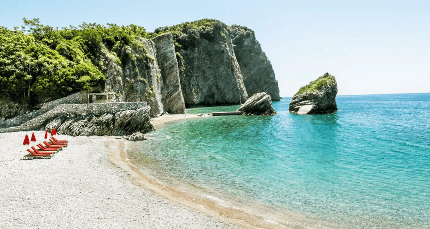 Hidden beach in Montenegro.